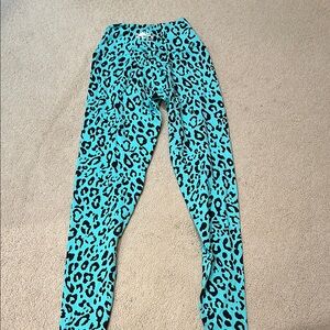 Booty by Brabants Turquoise Leopard Leggings